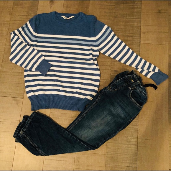 Blue and white H&M sweater - Picture 2 of 2